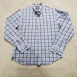 Bonobos Shirt Men's XL Blue‎ Plaid Long Sleeve Collared Casual Button-Up Career